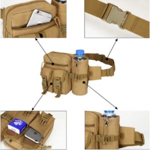 Pochete Tática Militar com Porta Garrafas