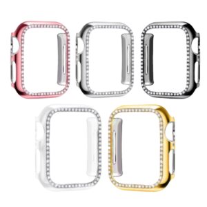 Capa Case Bumper Strass Luxo Brilhante Premium Proteção Contra Impacto Smartwatch Iwo Apple Watch Cores 38 40 41 42 44 45mm
