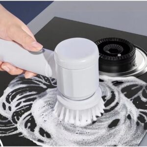 Escova Elétrica de Limpeza 5 em 1 Sem Fio Limpador Multiuso Prático Para Cozinha ou Banheiro