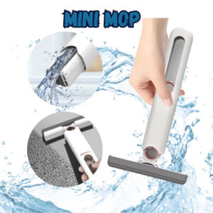 Mini Mop Portátil Pano Limpeza Mesa Portátil Absorve Espreme Sujeira Esfregão