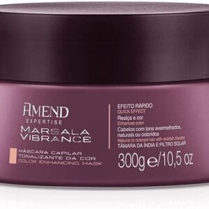 Máscara Amend Expertise Cuidado Da Cor, 300g, Specialist Blonde, Black Illuminated, Cobre Effect, Marsala Vibrance, Castanho Brilliant, Red Revival (Marsala Vibrance)