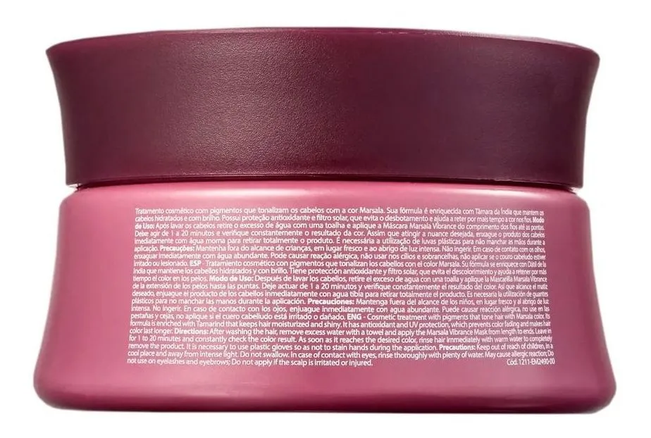 Máscara Matizadora Marsala Vibrance - Amend 300g - Imagem 6